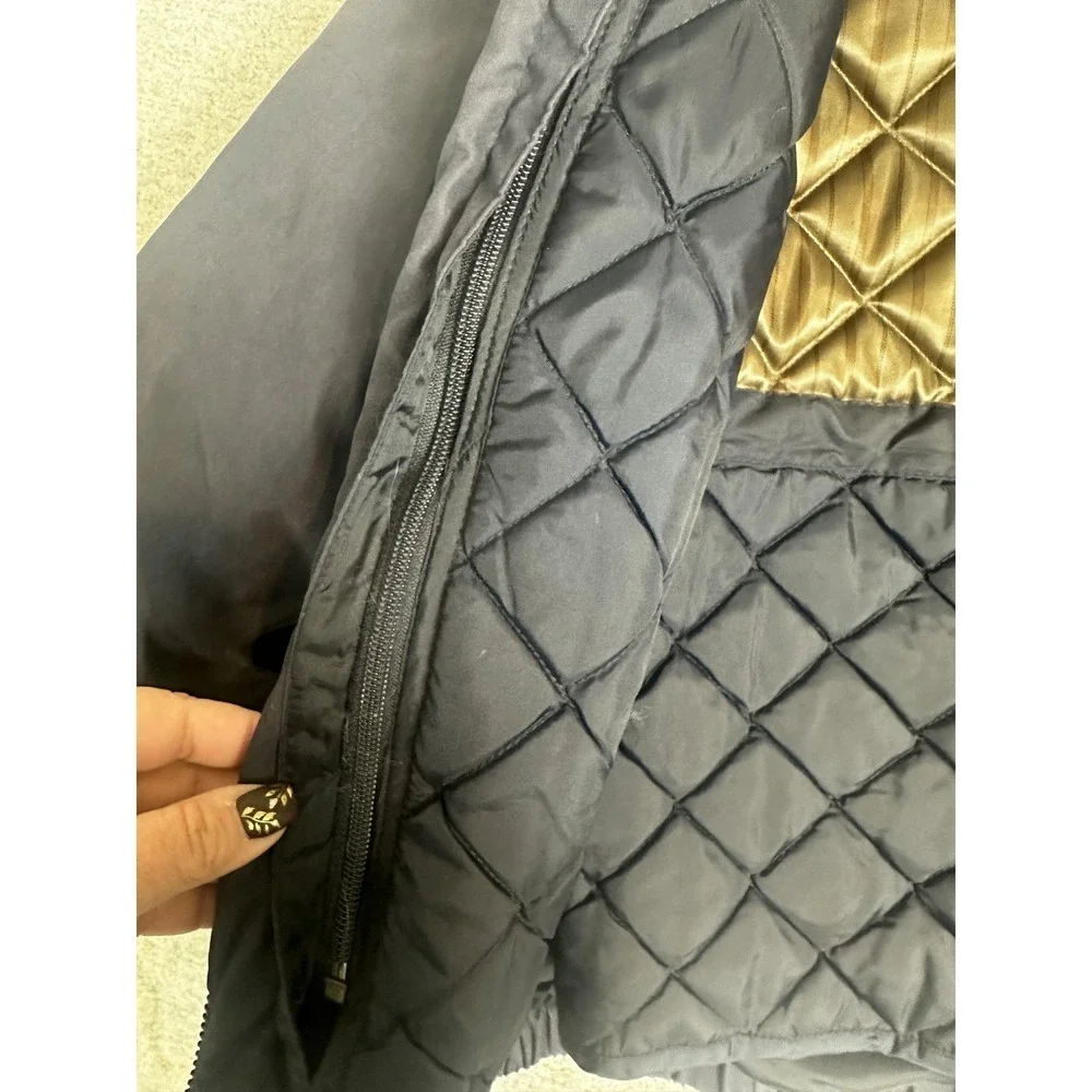 Aberdeen‎ Collection Jacket Mens Medium Navy Quilted Removable Liner Bomber Coat